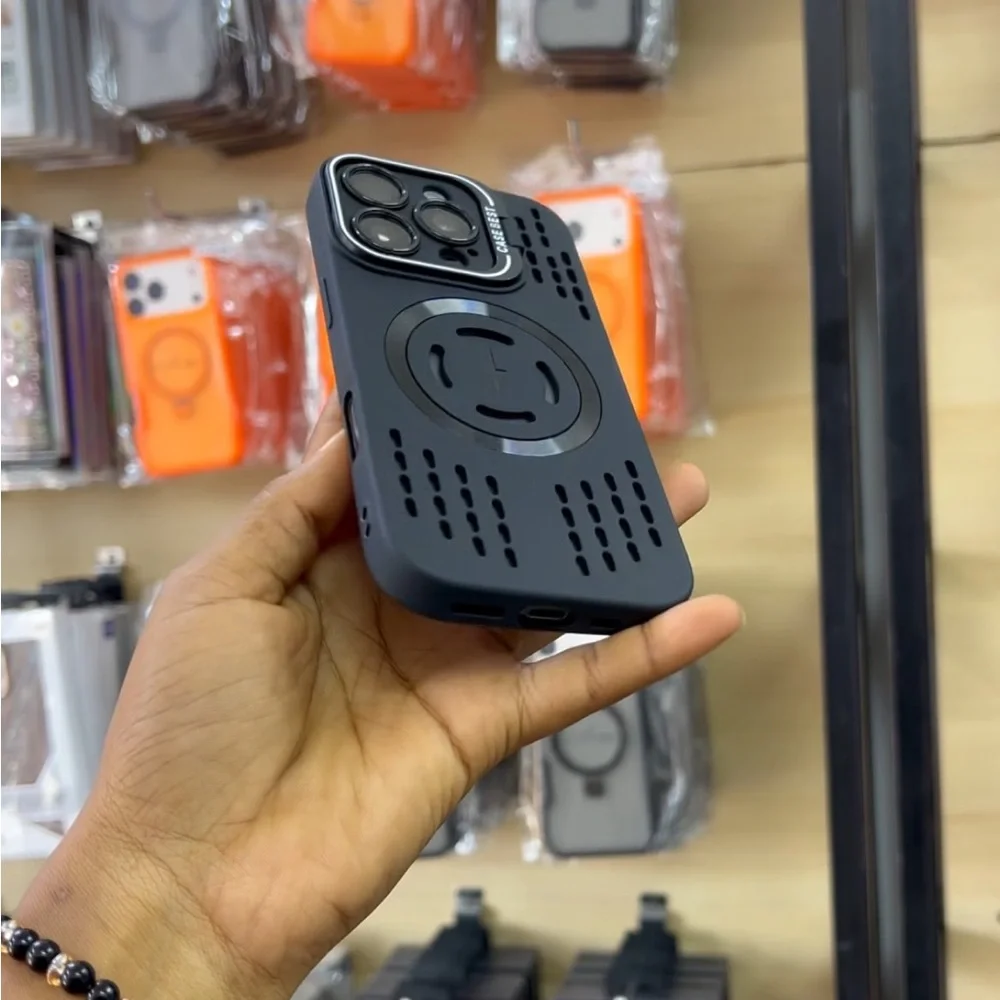 Black iPhone 15 plus Case with Grip
